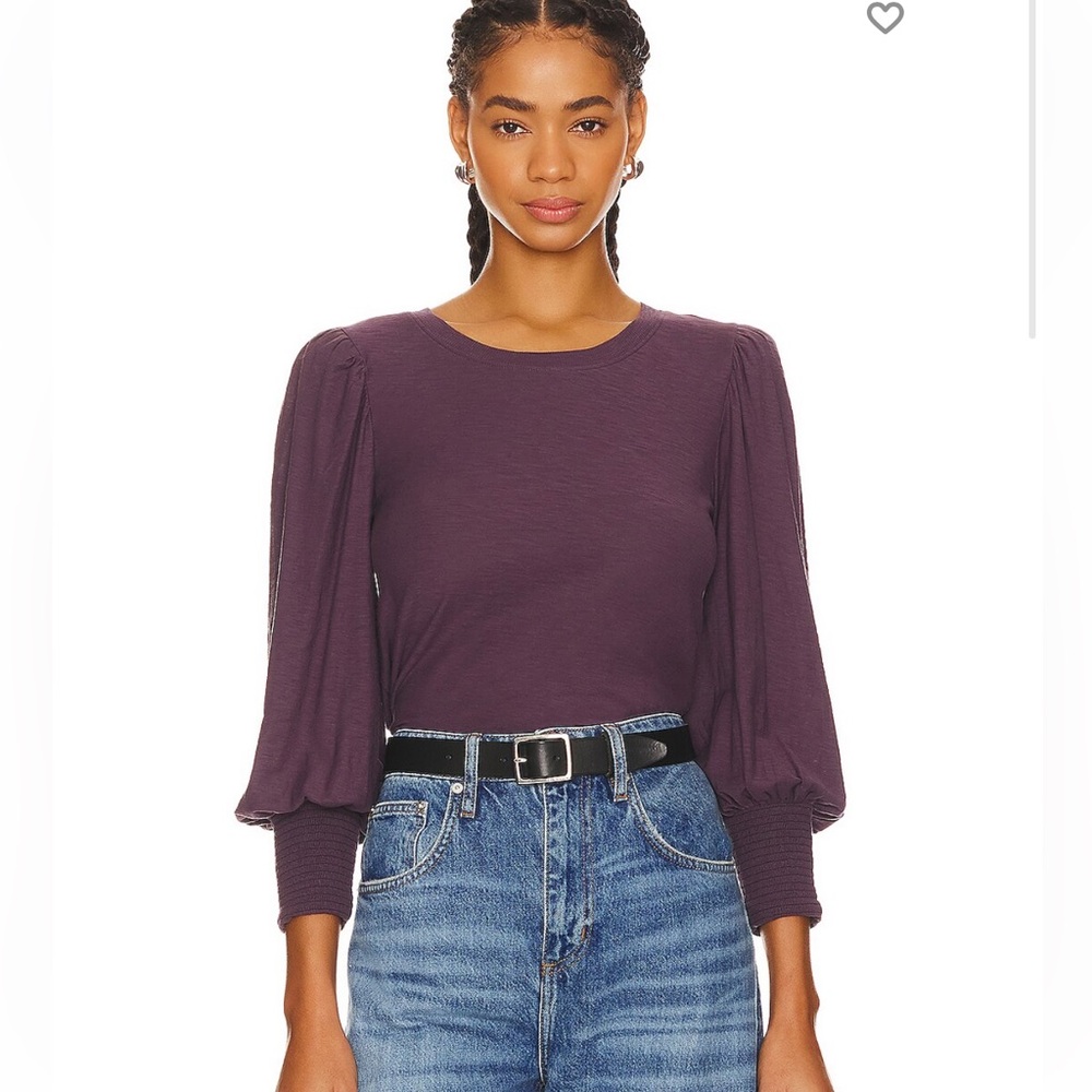 Nation LTD Abigail Festival Long Sleeve Purple/maroon Top
Puff Smocked Size S